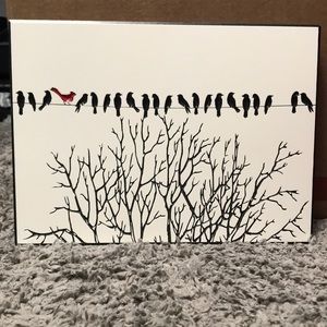 Birds of a Feather - carved